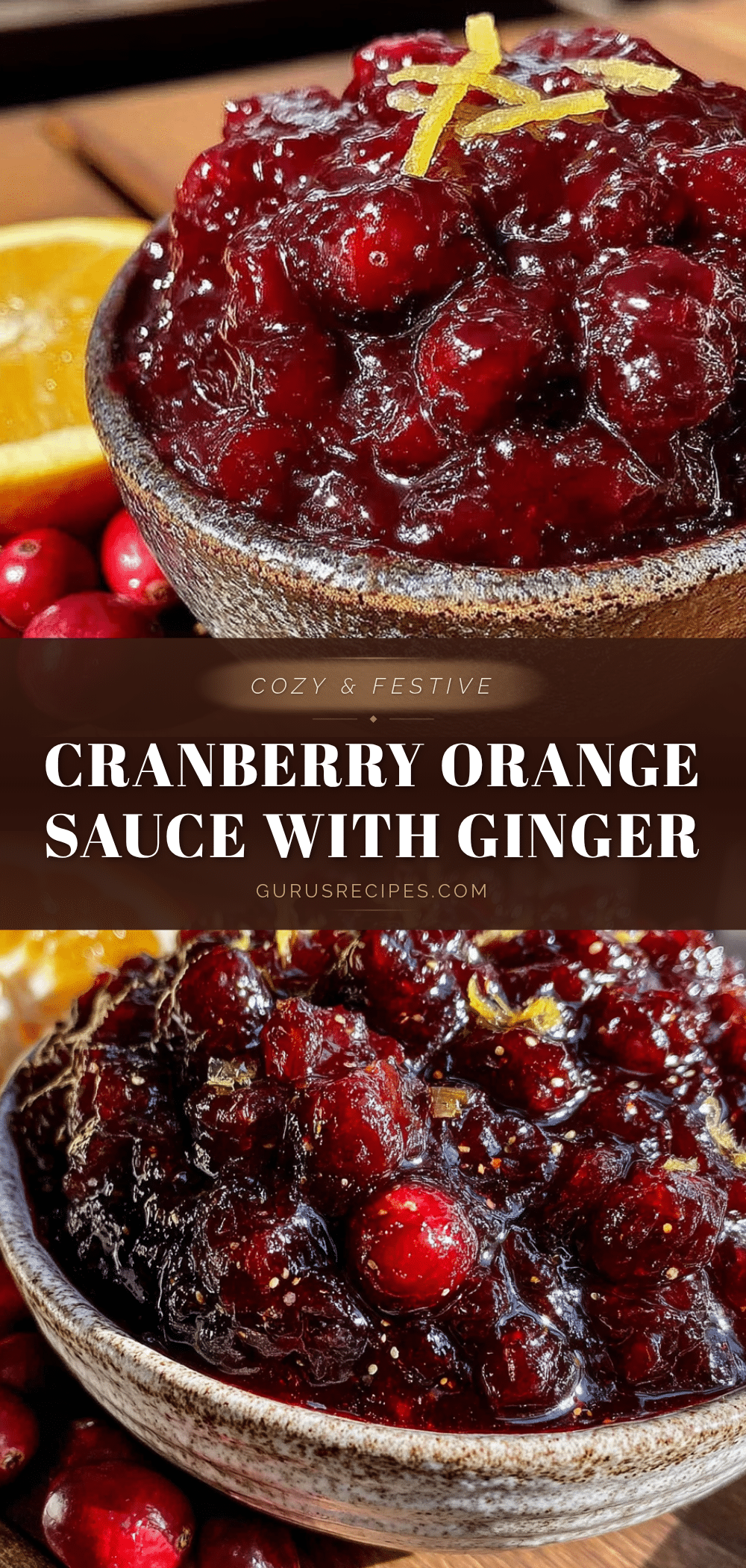 cranberry orange sauce with fresh ginger recipe