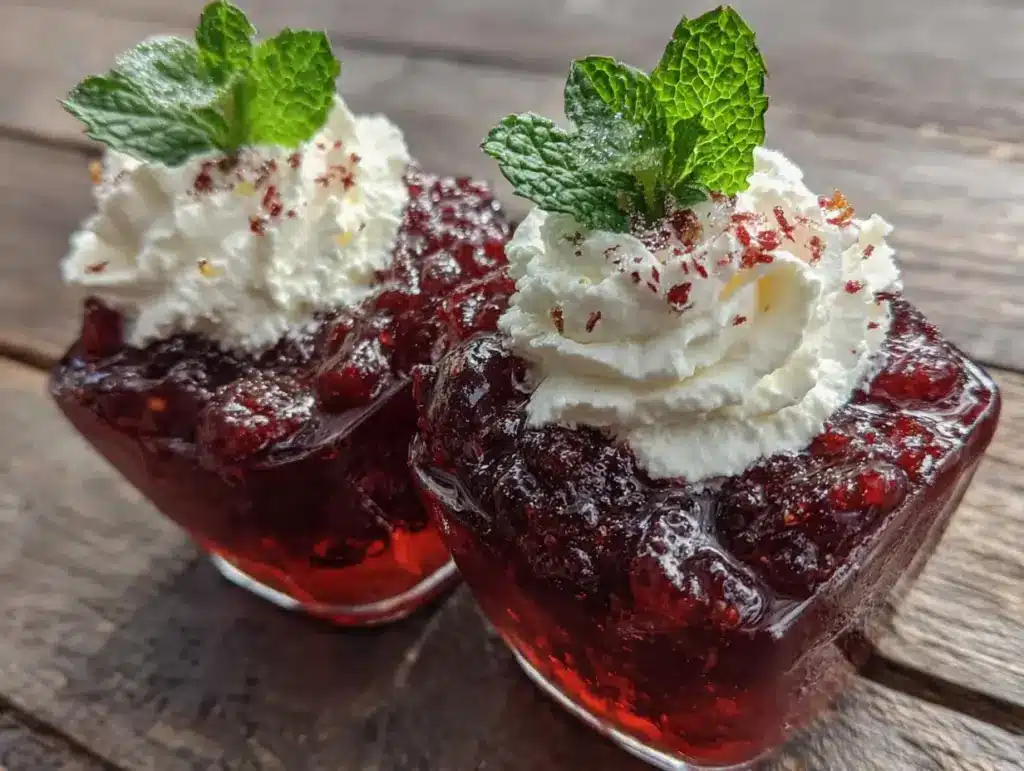 cranberry vodka jello shots - featured image