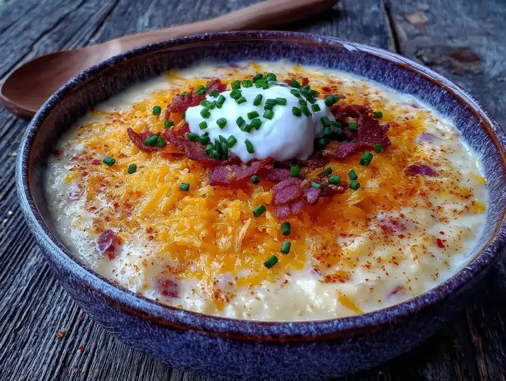 crockpot loaded baked potato soup - featured image