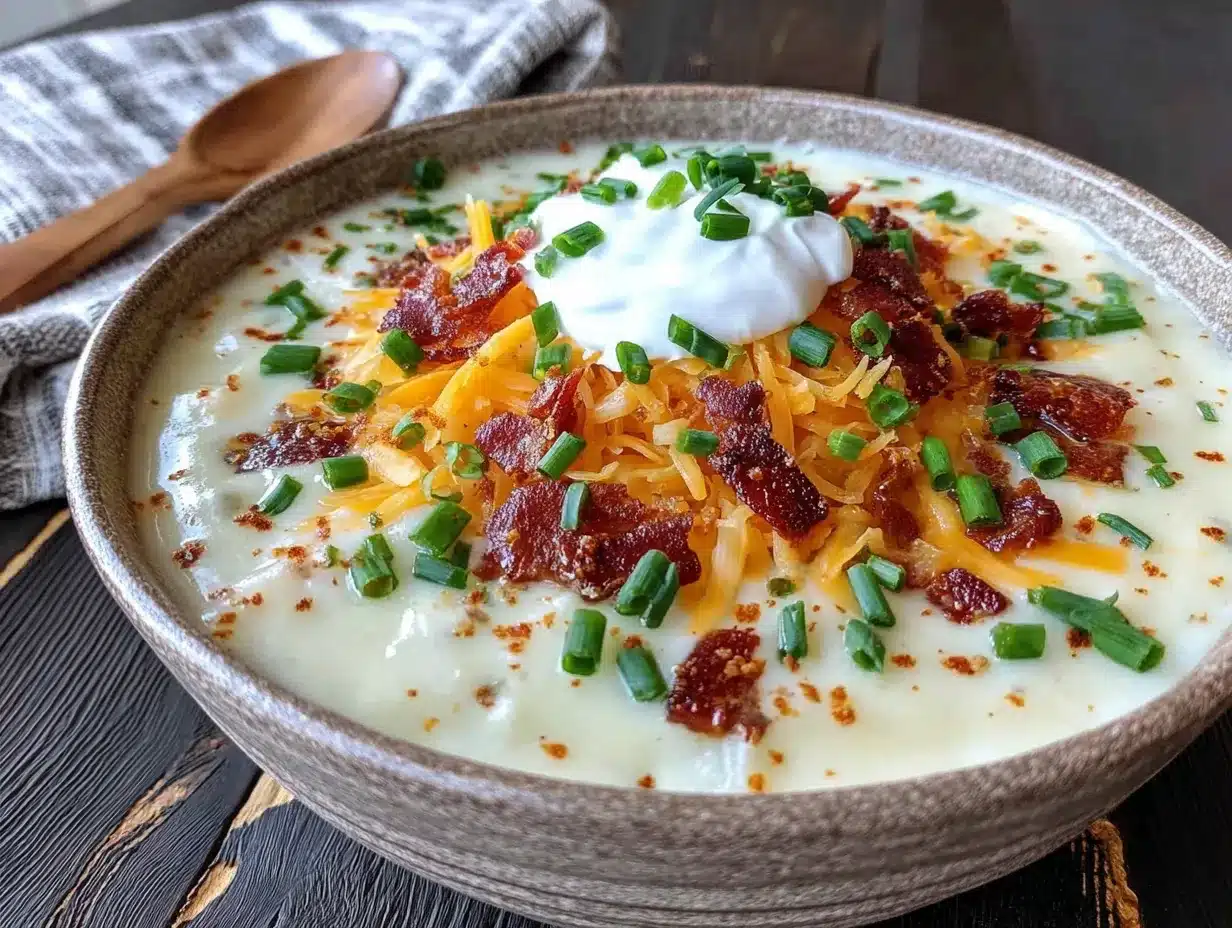 crockpot loaded baked potato soup preparation steps