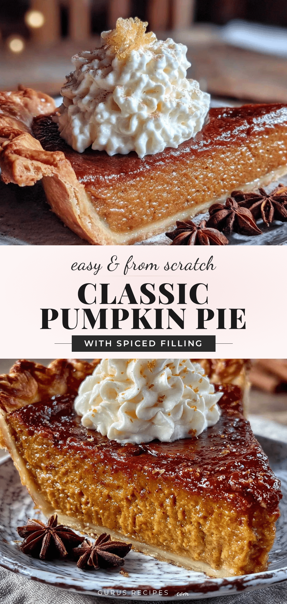 easy 4-ingredient classic pumpkin pie recipe