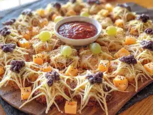 easy halloween spiderweb charcuterie board - featured image