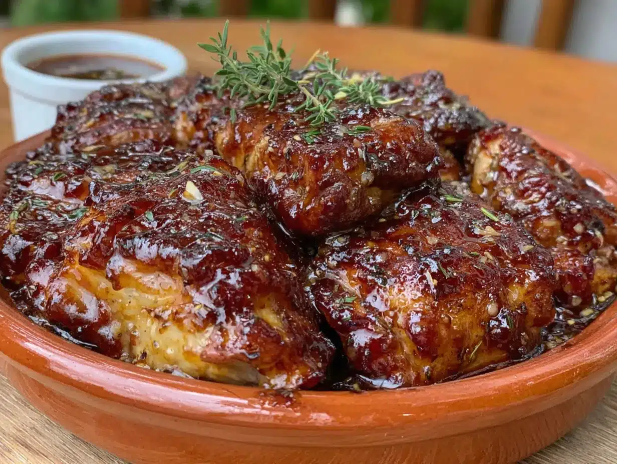 easy honey garlic crockpot chicken thighs preparation steps