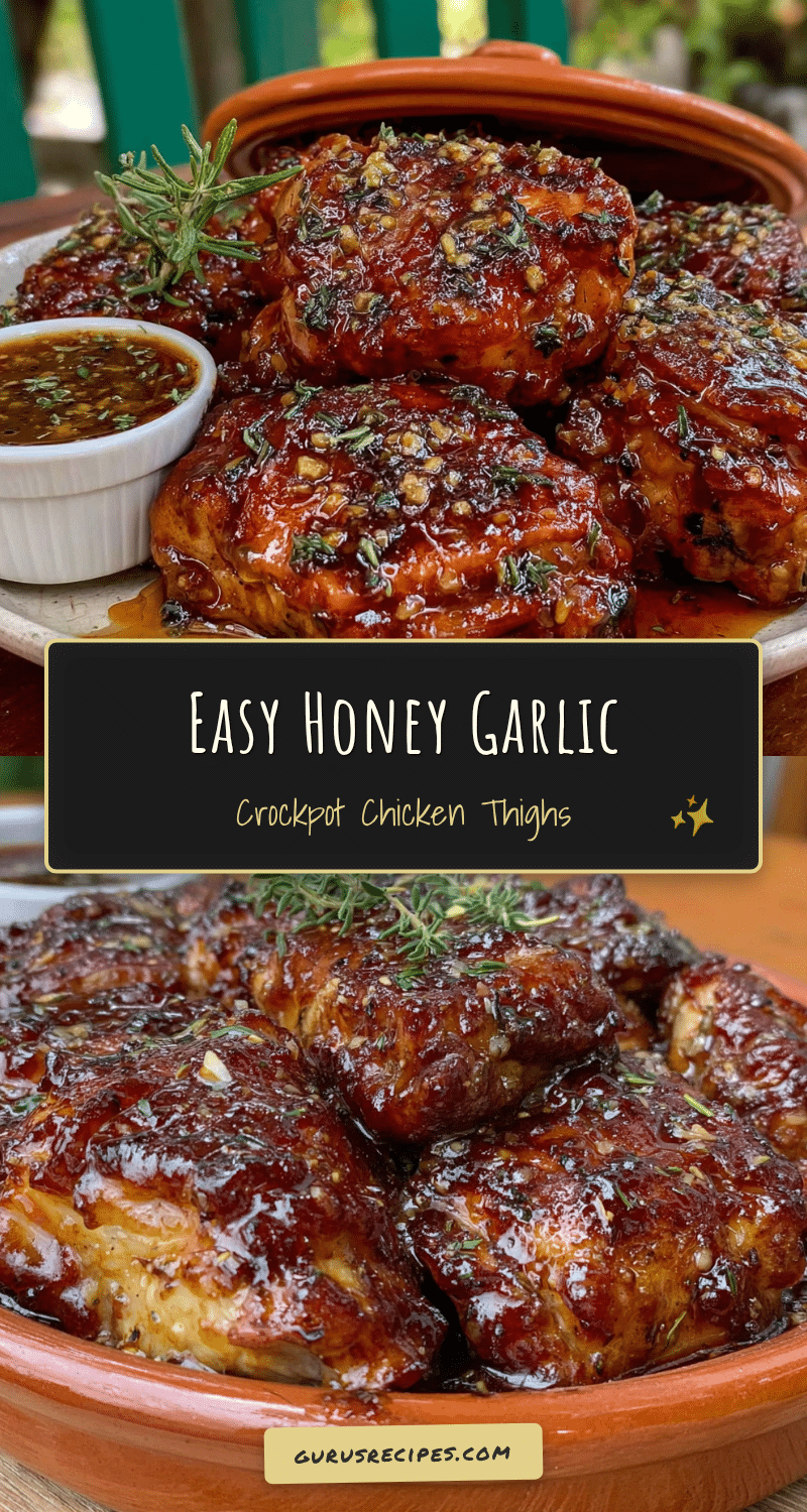 easy honey garlic crockpot chicken thighs recipe