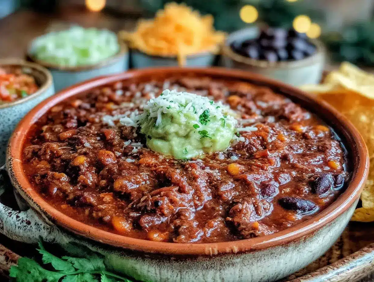 Friendsgiving Taco Soup Bar for a Crowd preparation steps