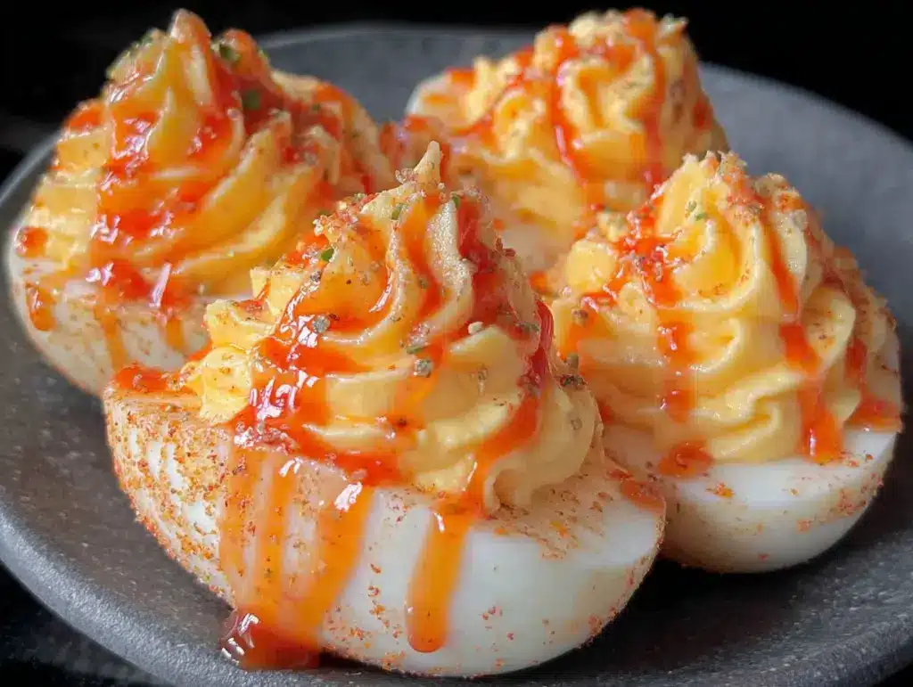 halloween deviled eggs - featured image