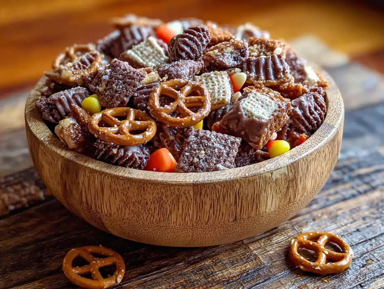 halloween trail mix preparation steps