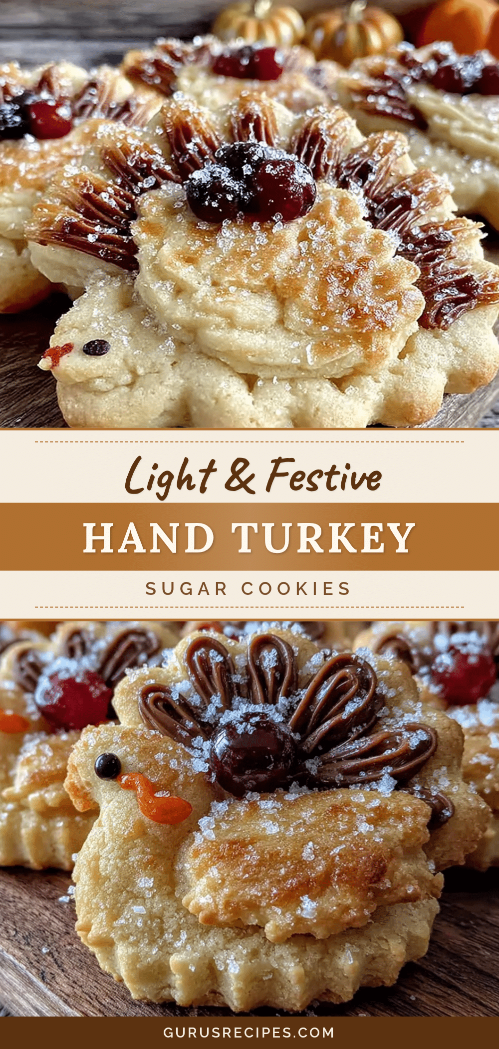 hand turkey sugar cookies recipe