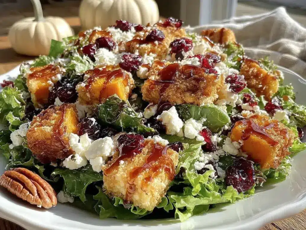 harvest fall salad with maple vinaigrette - featured image