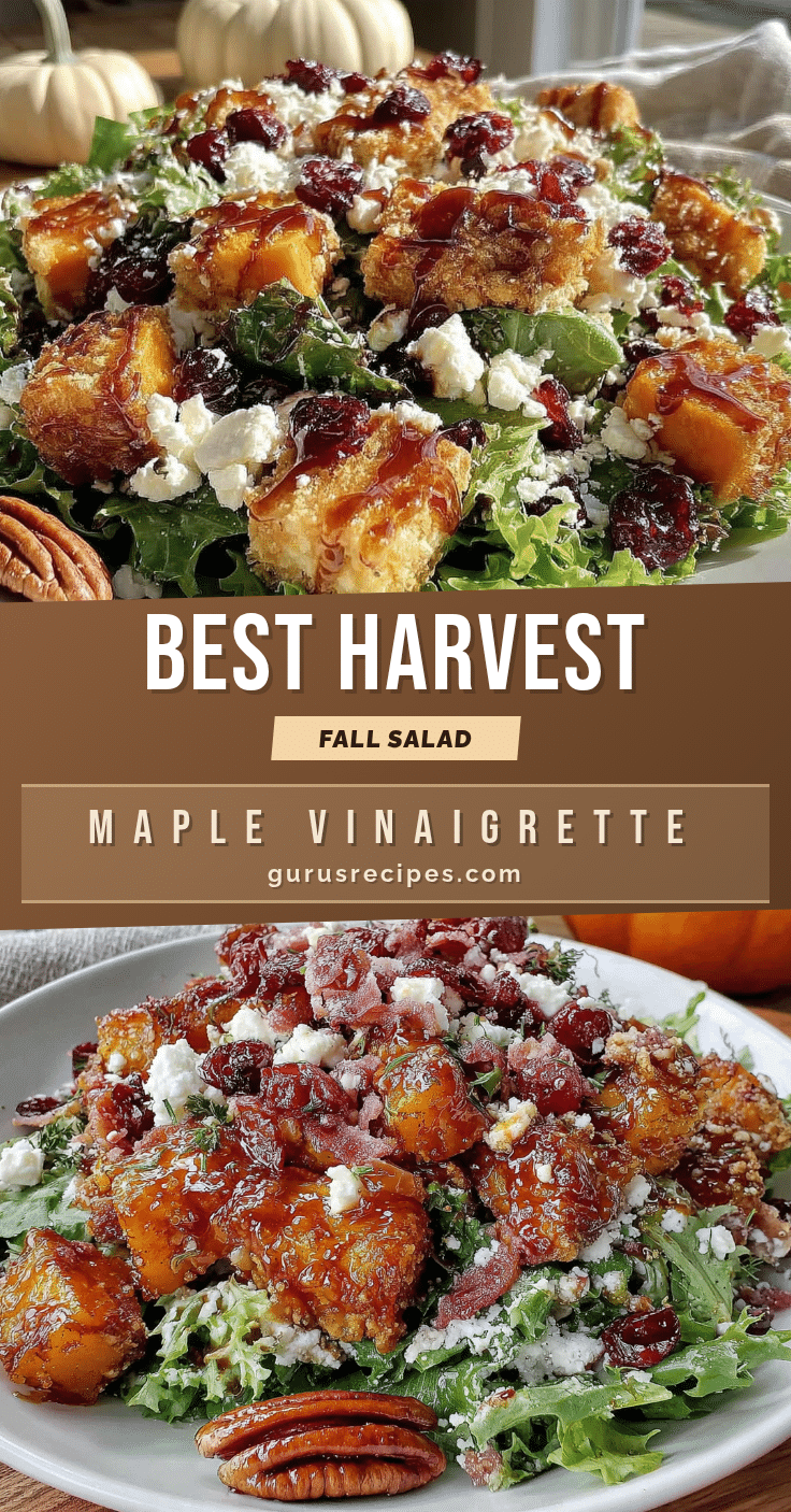 harvest fall salad with maple vinaigrette recipe