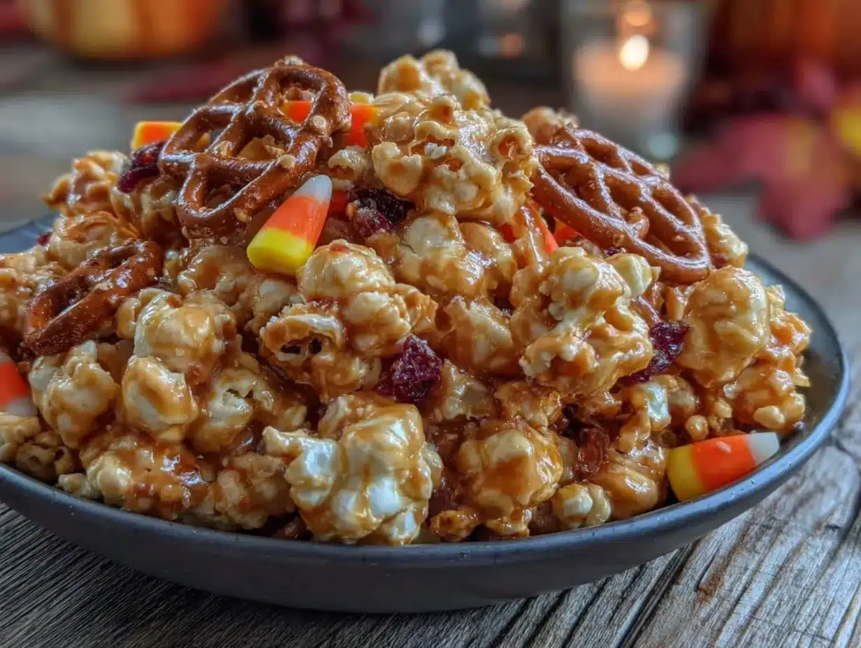 Lighter Halloween Popcorn Mix preparation steps