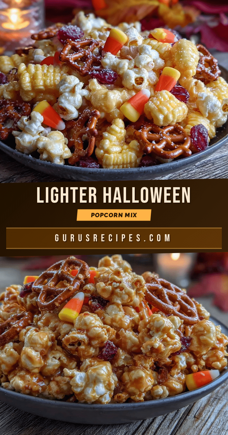 Lighter Halloween Popcorn Mix recipe
