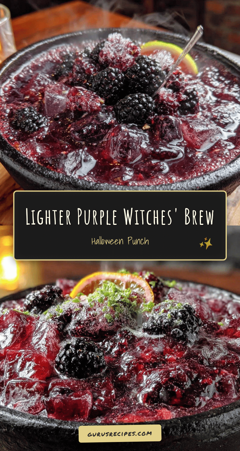 lighter purple witches brew halloween punch recipe