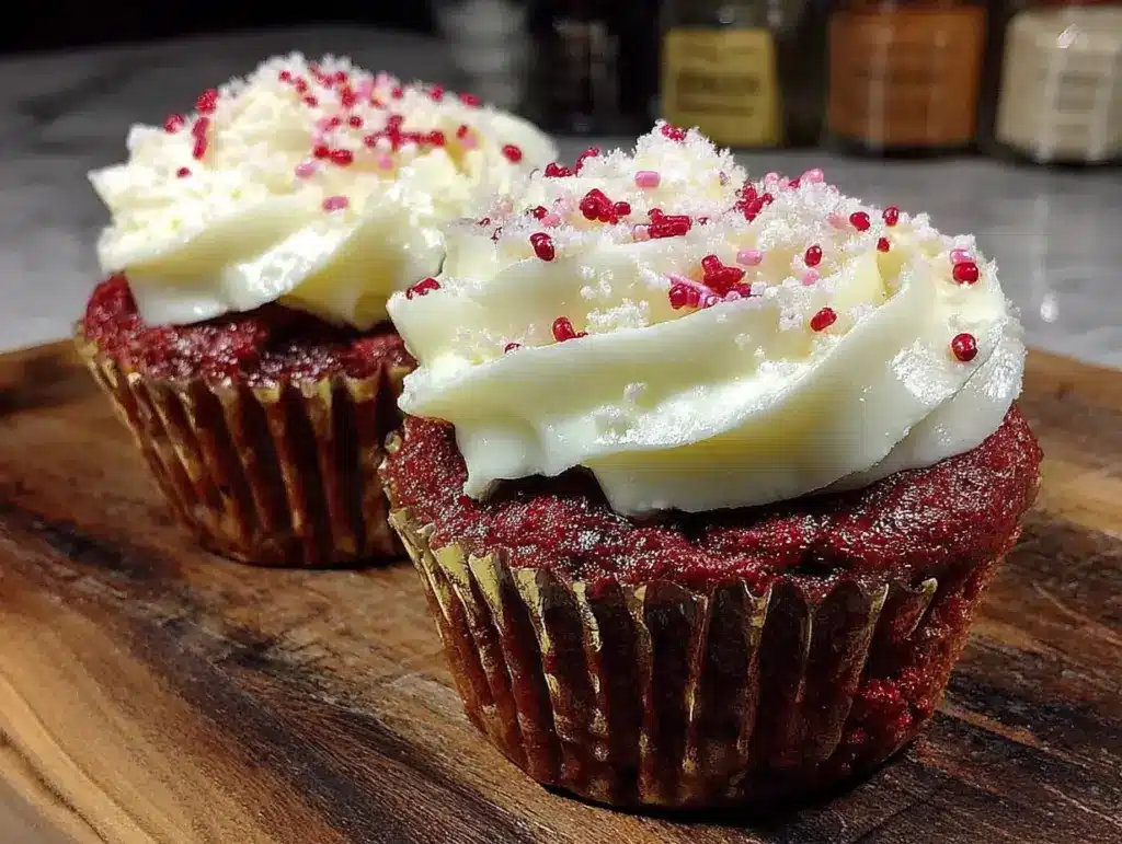 lighter red velvet cupcakes - featured image