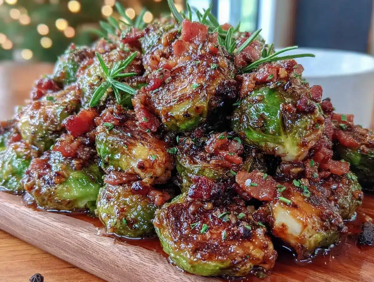 maple bacon brussels sprouts preparation steps