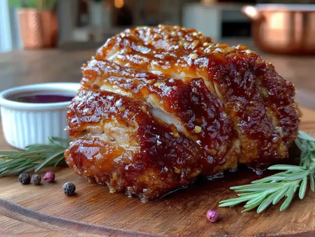 maple bourbon glazed turkey breast - featured image