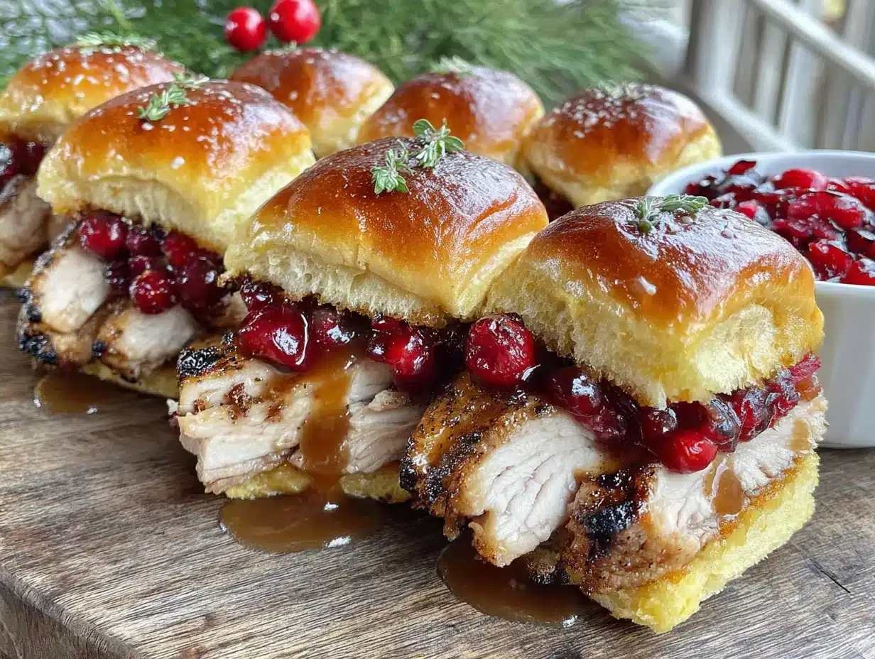 mini turkey cranberry sliders preparation steps