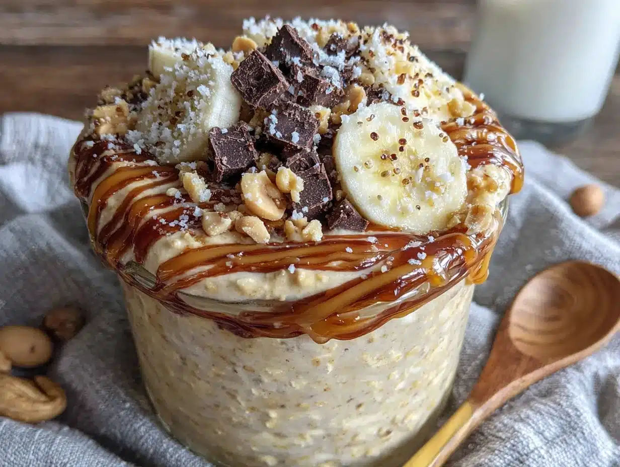 overnight peanut butter protein oats preparation steps