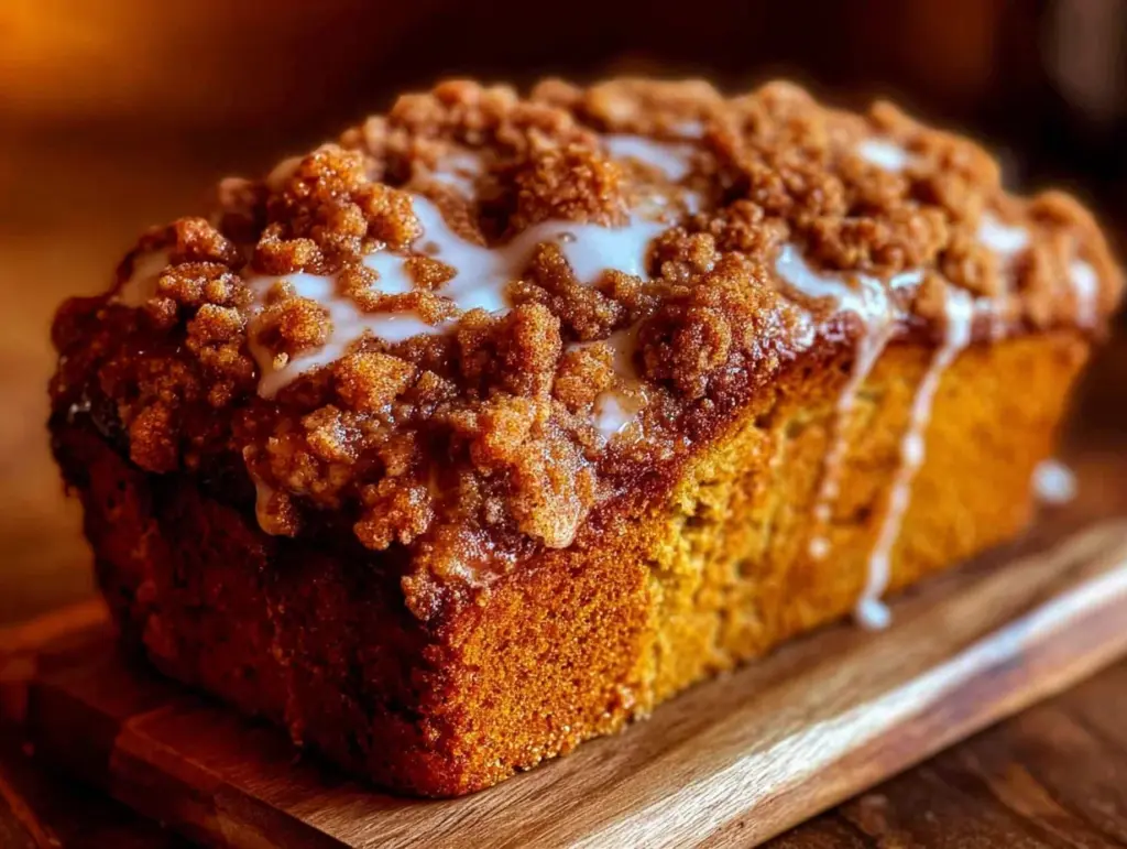 pumpkin bread with cinnamon streusel - featured image