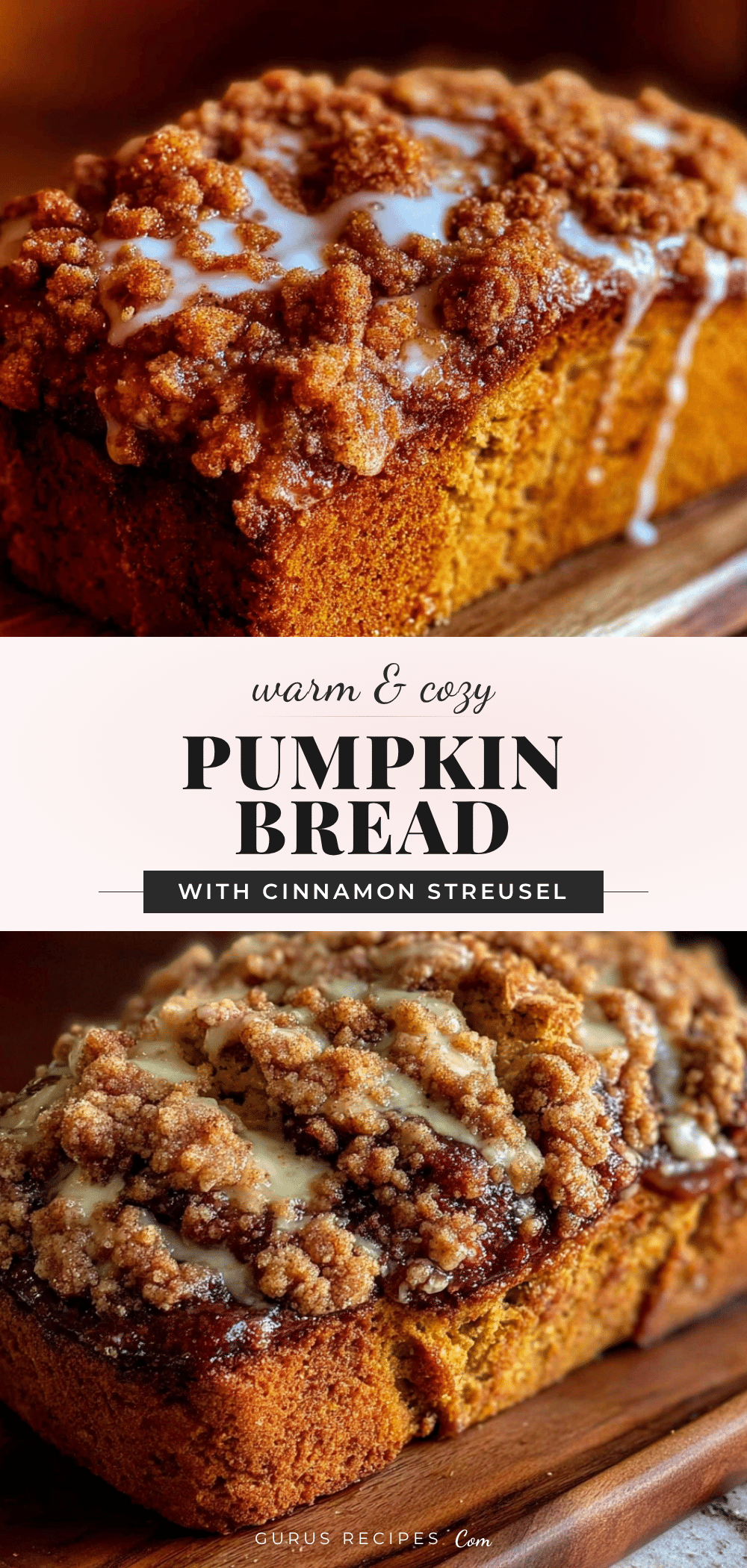 pumpkin bread with cinnamon streusel recipe