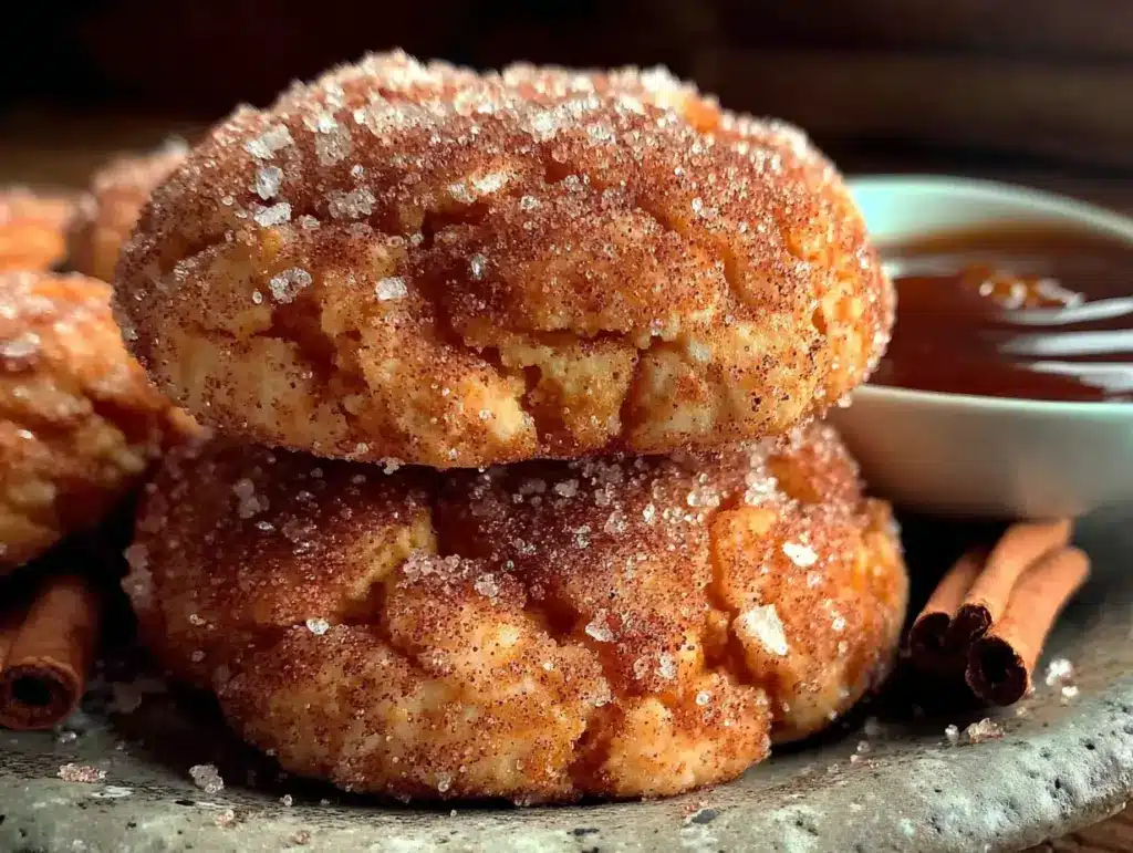 pumpkin snickerdoodle cookies - featured image