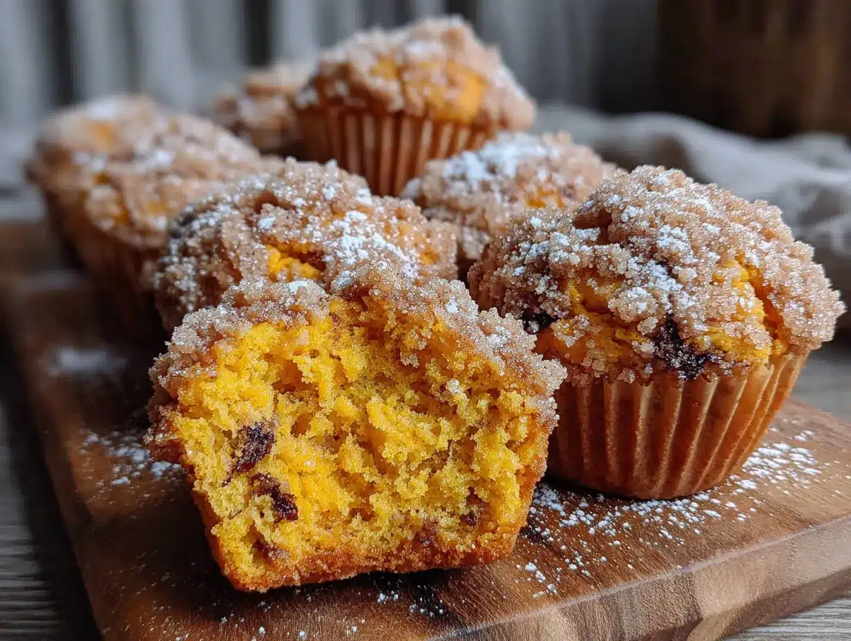 pumpkin streusel muffins preparation steps