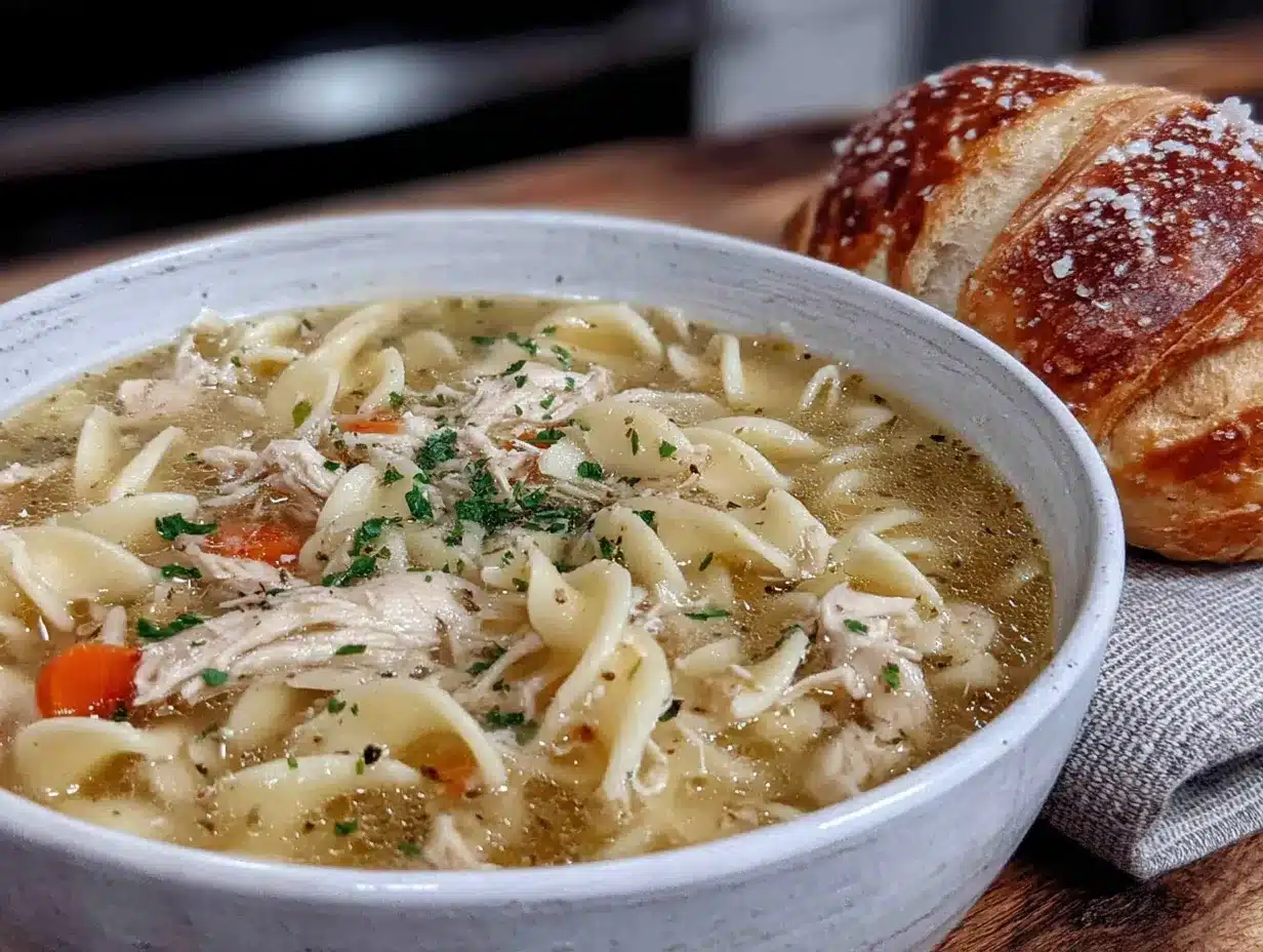 quick homestyle chicken noodle soup preparation steps