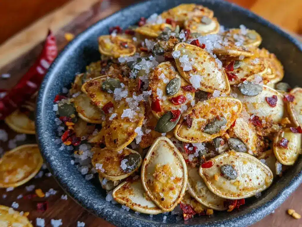 quick spiced roasted pumpkin seeds - featured image