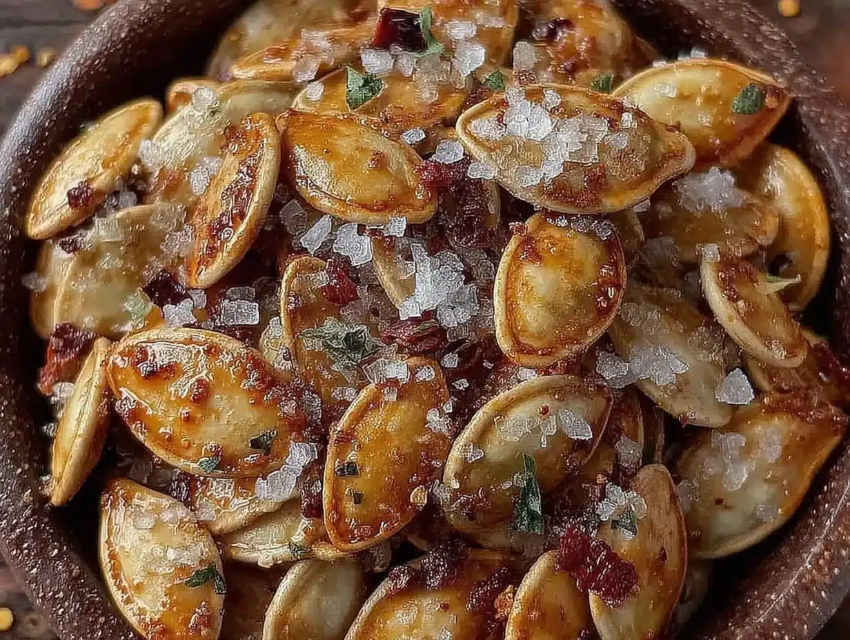quick spiced roasted pumpkin seeds preparation steps
