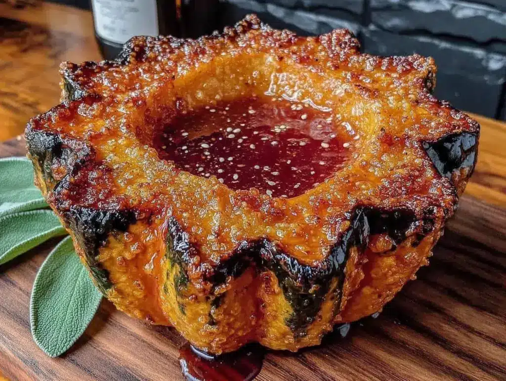 roasted acorn squash with maple butter glaze - featured image