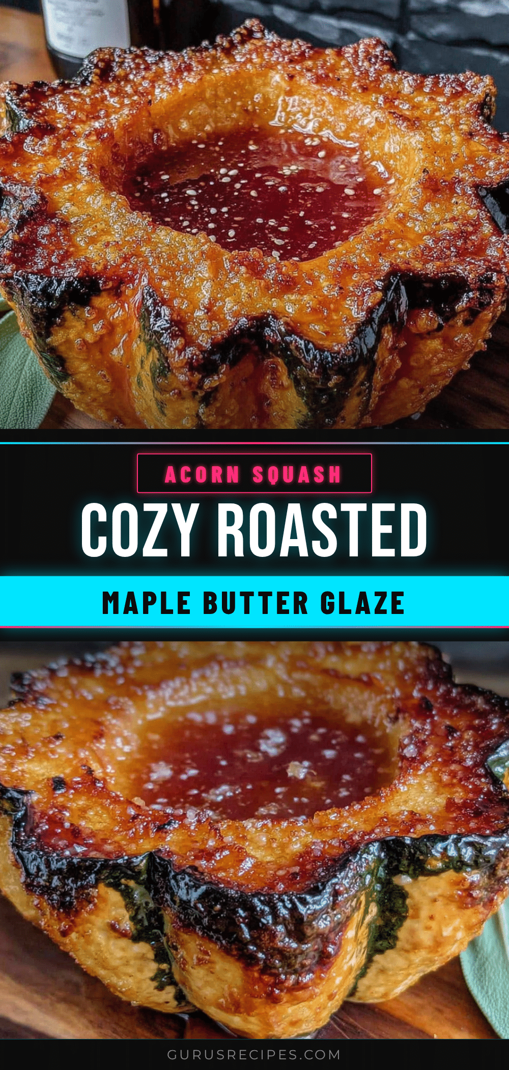 roasted acorn squash with maple butter glaze recipe