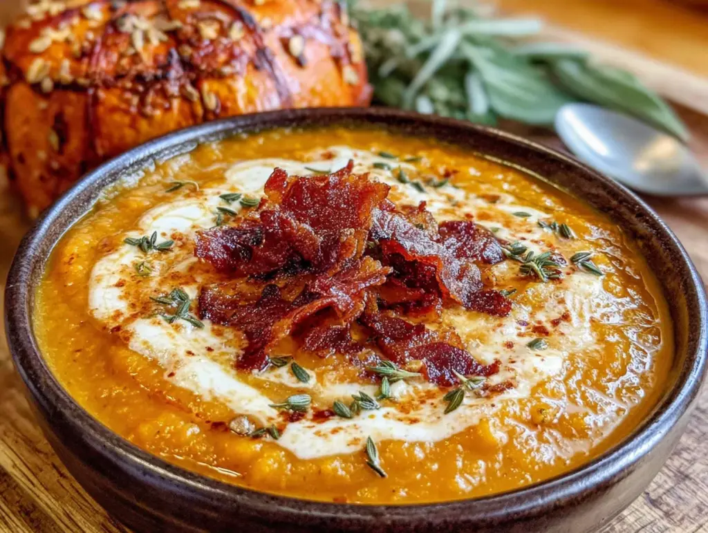 roasted butternut squash soup - featured image