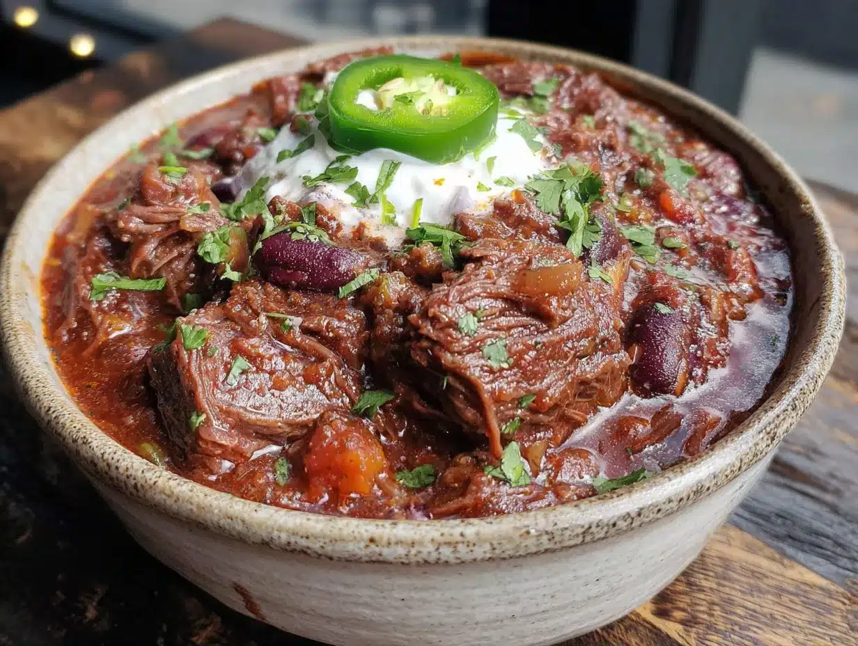 slow cooker beef vegetable chili preparation steps