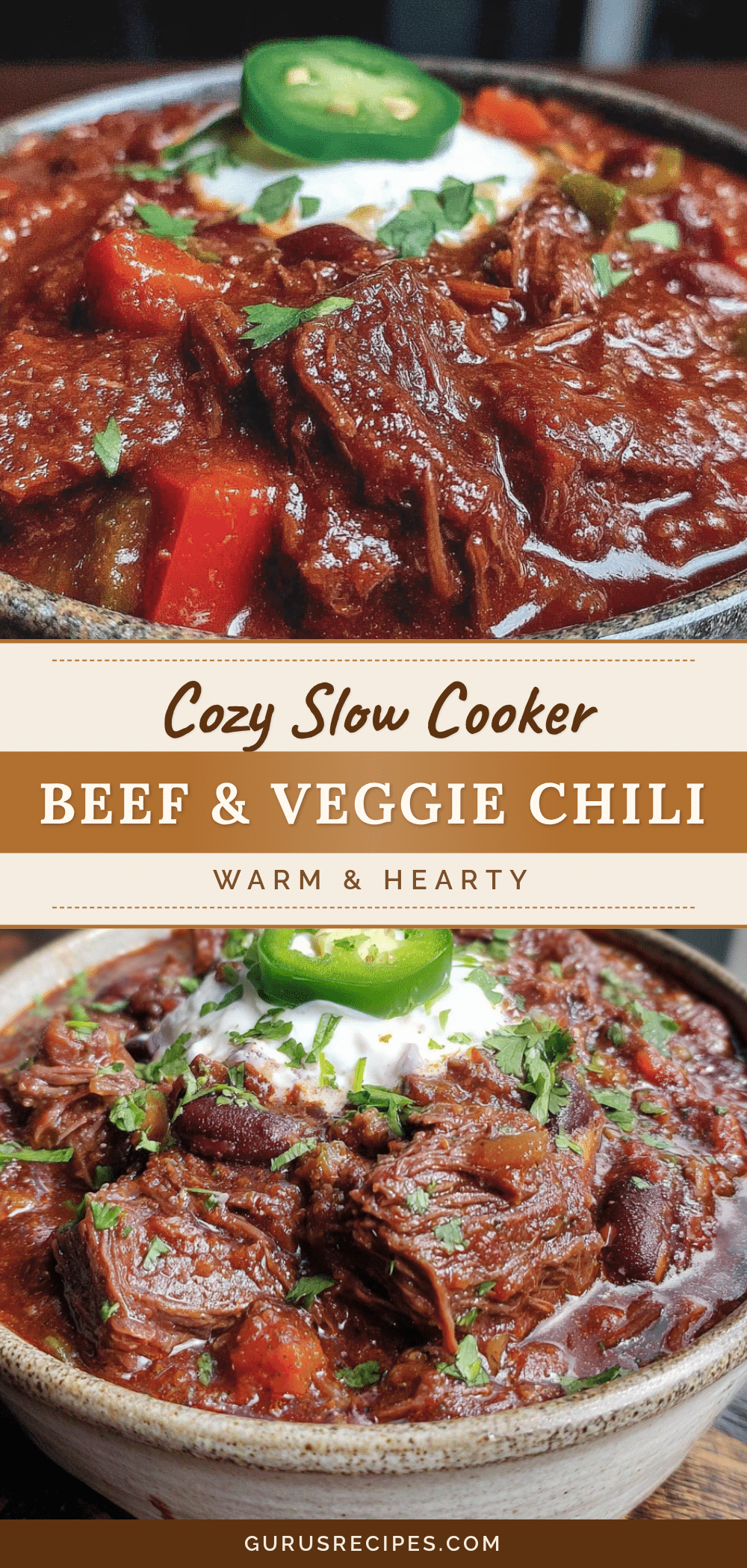 slow cooker beef vegetable chili recipe