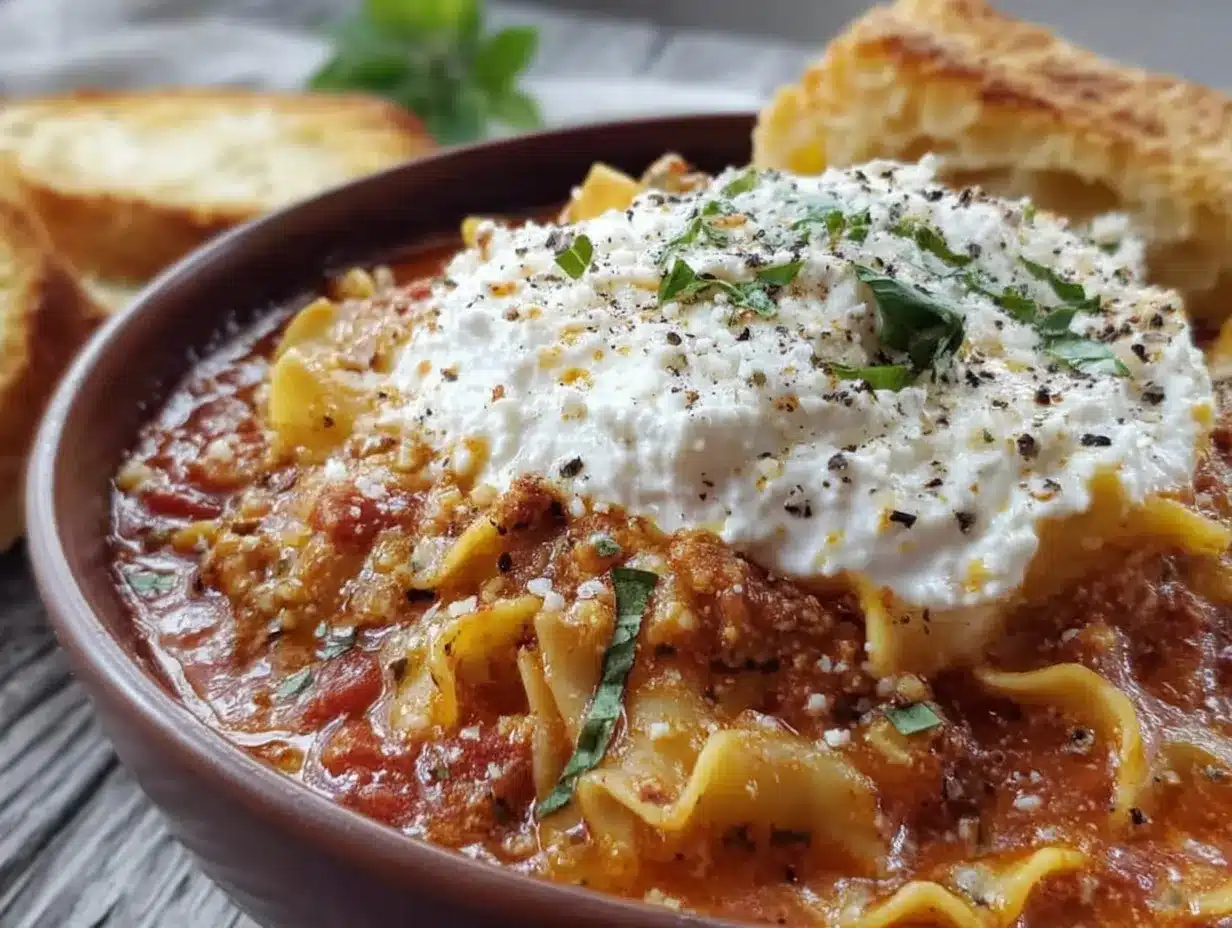 slow cooker lasagna soup preparation steps