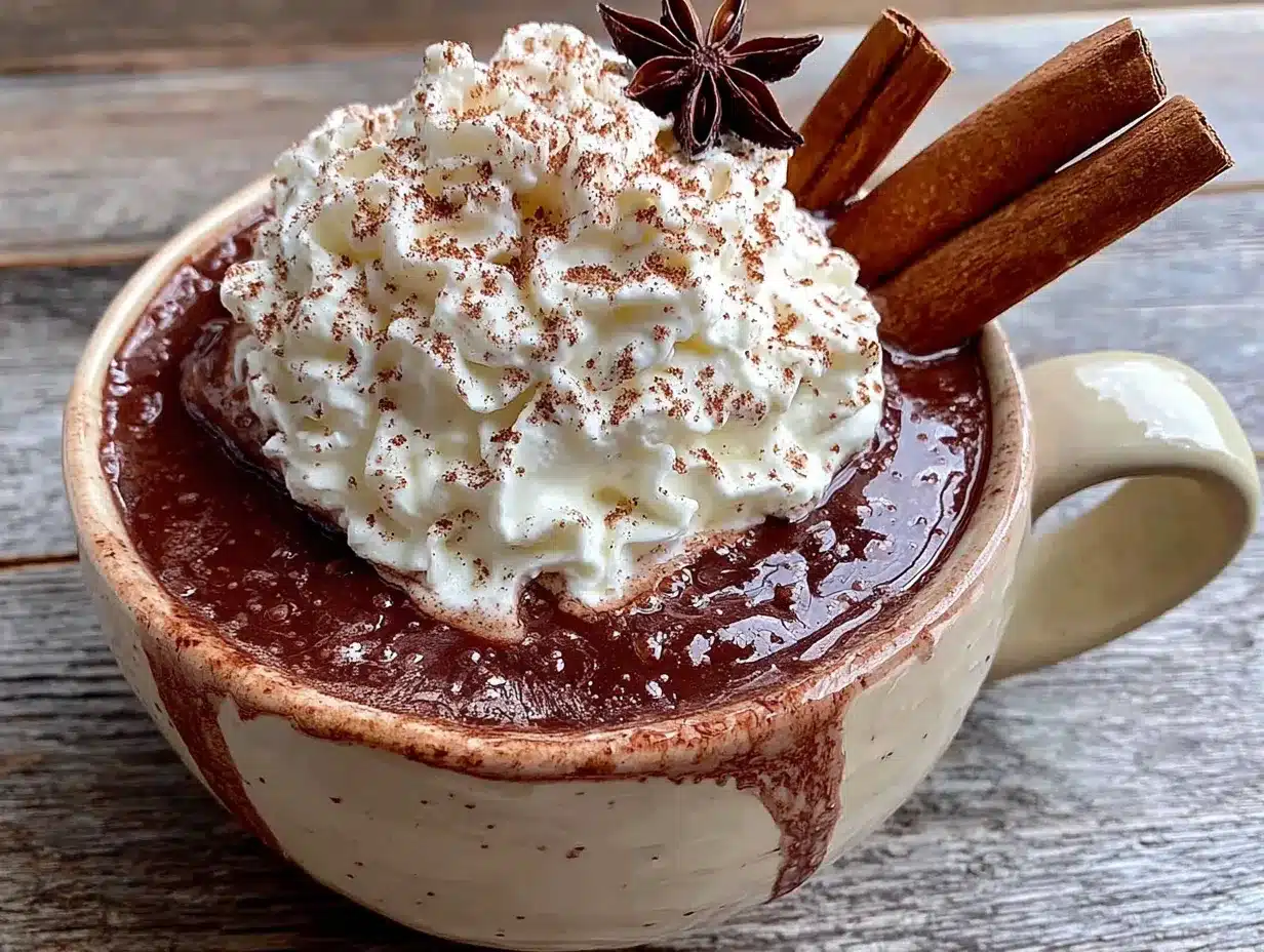 slow cooker spiced hot chocolate preparation steps