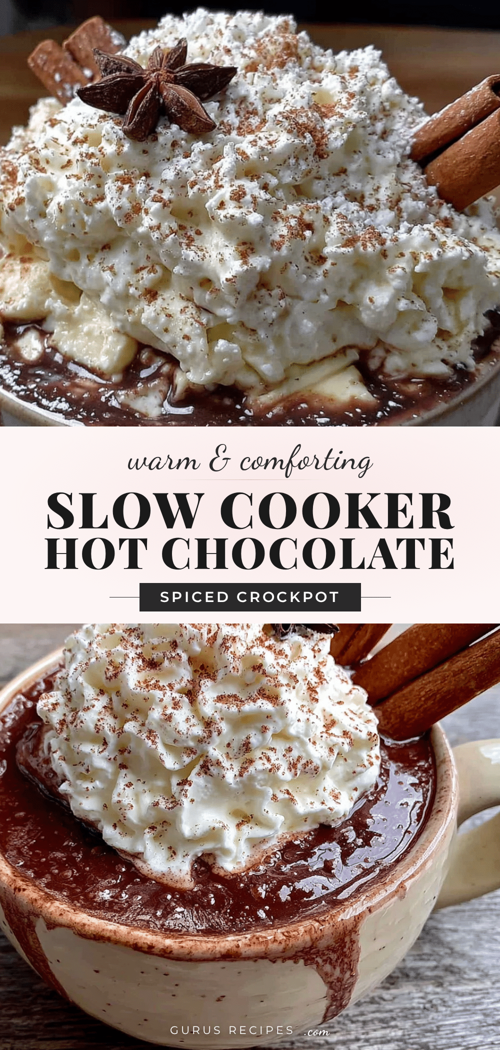 slow cooker spiced hot chocolate recipe