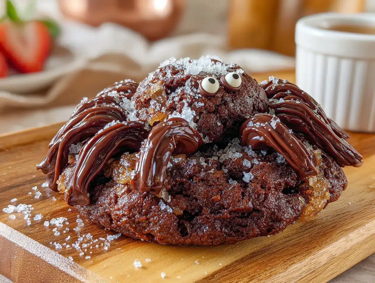 spider cookies with chocolate legs preparation steps