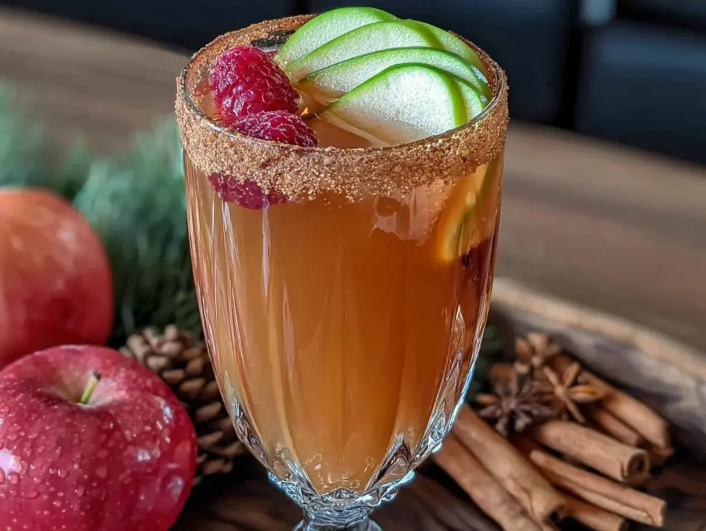 spiked apple cider sangria - featured image