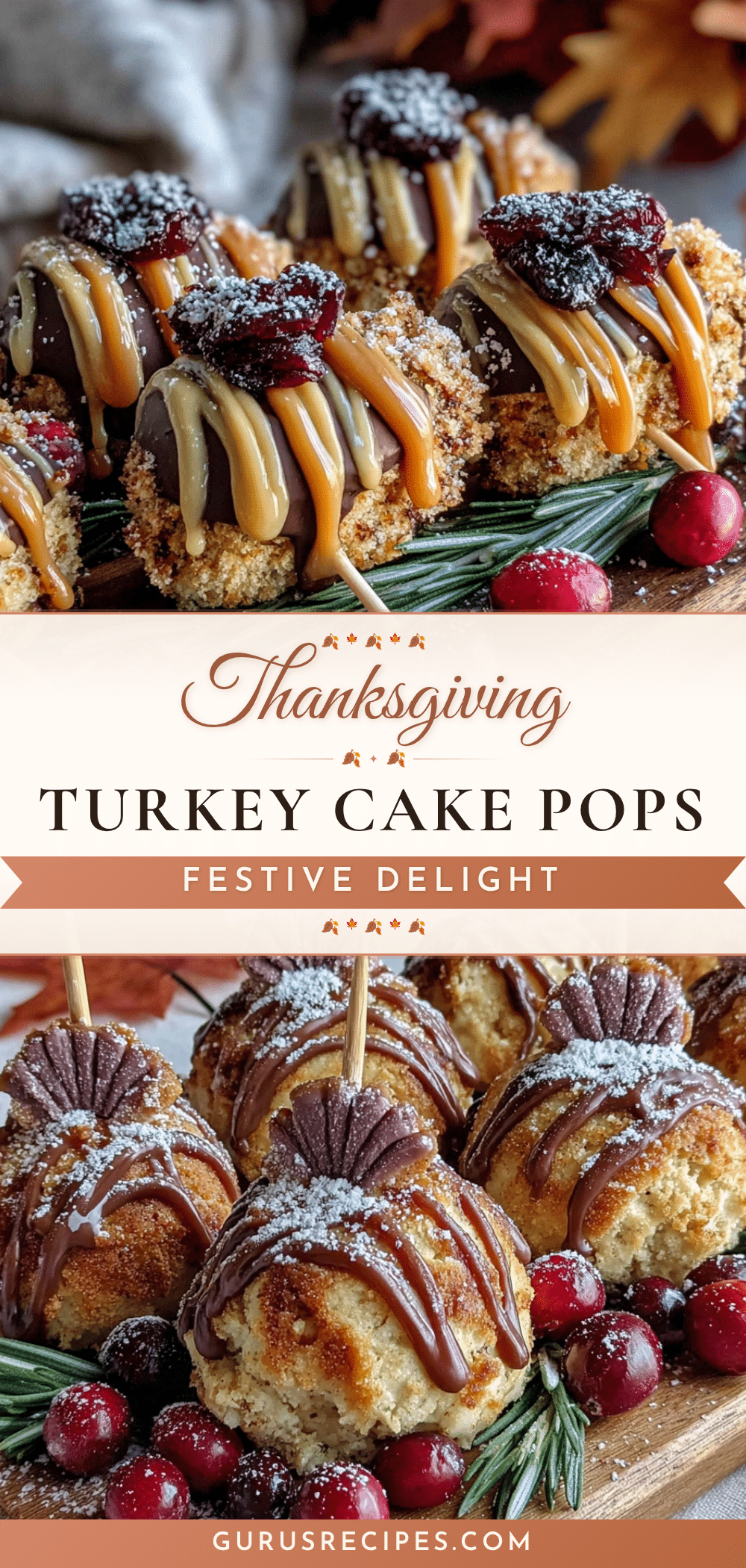Thanksgiving turkey cake pops recipe
