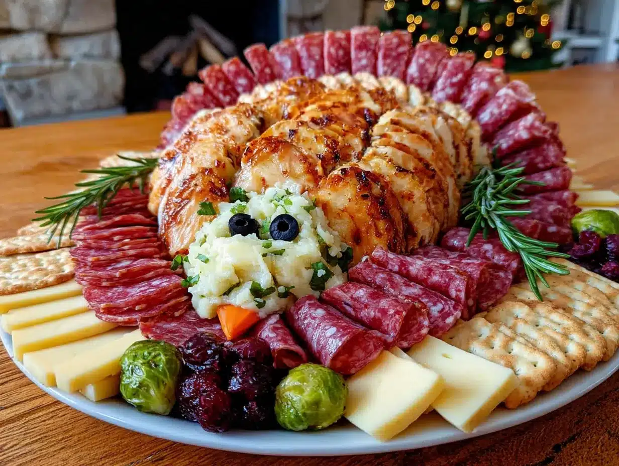 Thanksgiving Turkey Charcuterie Board preparation steps