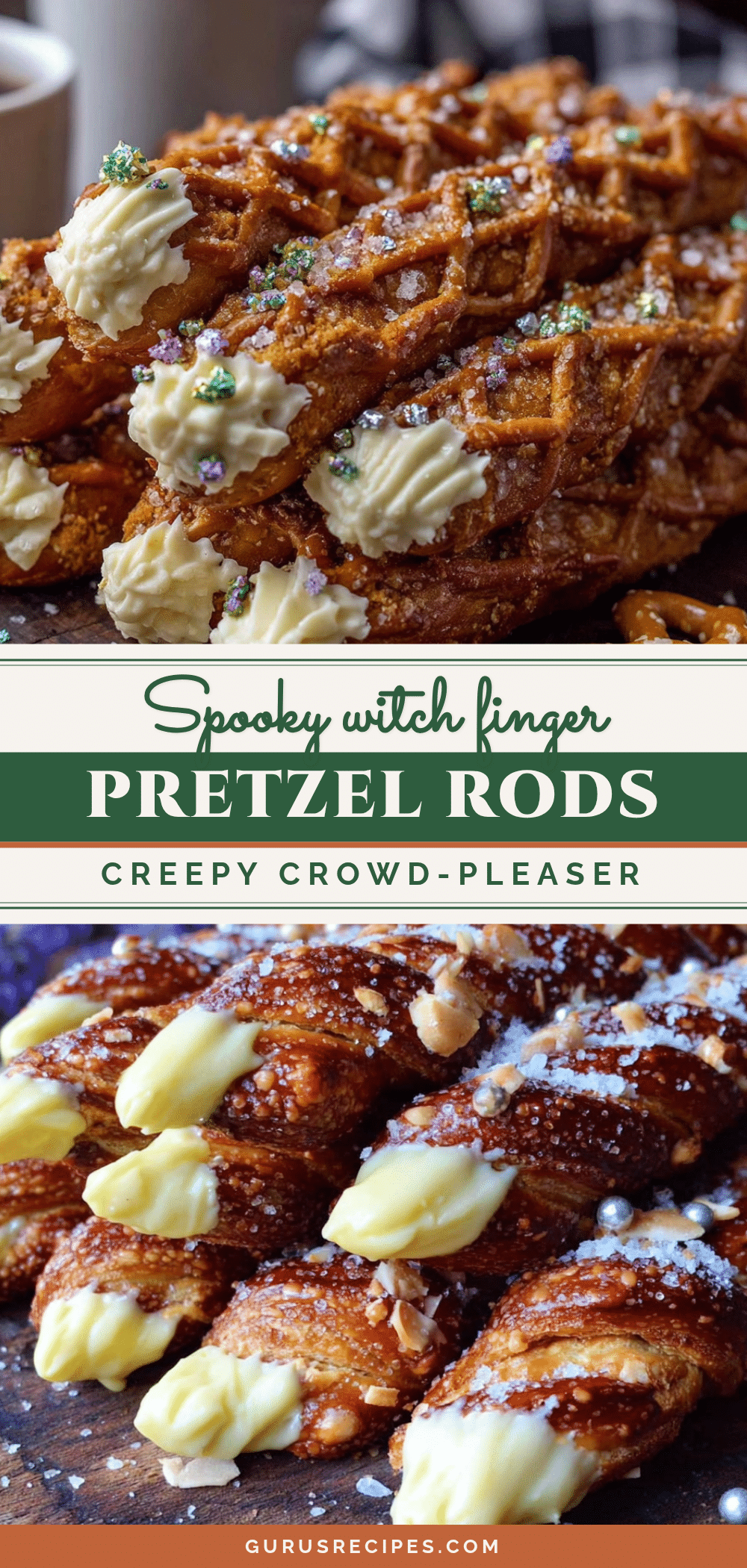 witch finger pretzel rods recipe