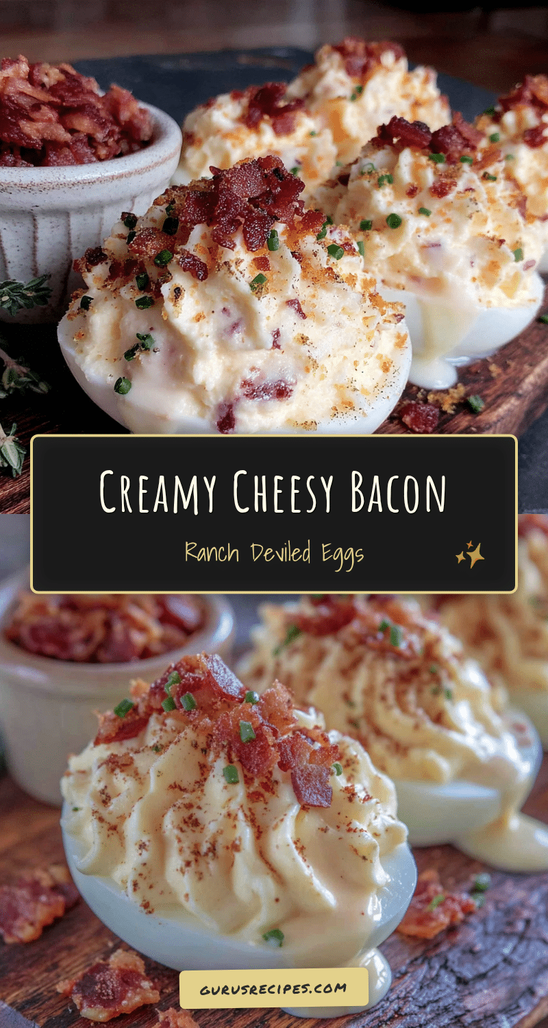 creamy cheesy bacon ranch deviled eggs recipe